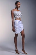 Sandra Sleeveless Diamond Lacing Mini Two-Piece Set