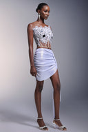 Sandra Sleeveless Diamond Lacing Mini Two-Piece Set