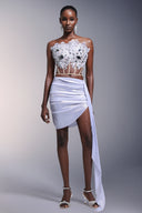 Sandra Sleeveless Diamond Lacing Mini Two-Piece Set
