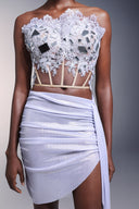 Sandra Sleeveless Diamond Lacing Mini Two-Piece Set