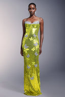 Raisin Sleeveless Diamond Sequin Maxi Dress