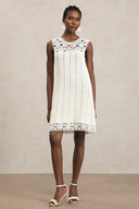 Samson Sleeveless Flowers Lace Mini Dress