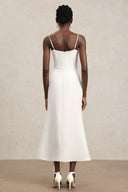 Querida Halter Folds Maxi Dress