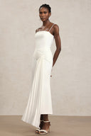 Querida Halter Folds Maxi Dress