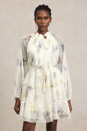 Zarinny Long Sleeves Floral Printed Mini Dress