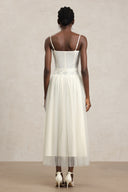 Omega Halter Folds Maxi Dress