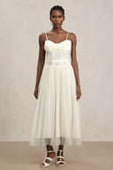 Omega Halter Folds Maxi Dress