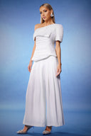 Rina Short Sleeves One Shoulder Maxi Set