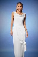 Winifred Sleeveless Fishtail Slit Backless Maxi Dress
