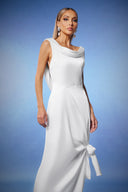 Winifred Sleeveless Fishtail Slit Backless Maxi Dress
