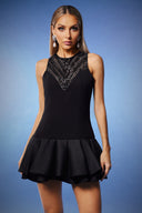 Naima Deep-V Sequins Mini Dress