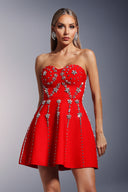 Hoshi Strapless Diamond Bandage Mini Dress