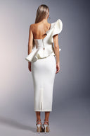 Luysa One Shoulder Asymmetry Midi Set