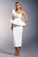 Luysa One Shoulder Asymmetry Midi Set