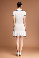 Fanni Lapel Short Sleeves Mini Dress