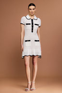 Fanni Lapel Short Sleeves Mini Dress