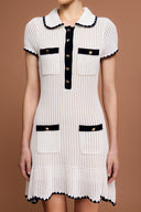Fanni Lapel Short Sleeves Mini Dress