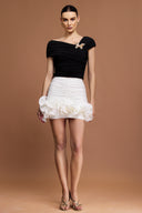 Rumi Folds Mini Skirt
