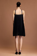 Salerio Sleeveless Bowknot Folds Mini Dress