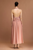 Pilisa V-Neck Sleeveless Folds Maxi Dress
