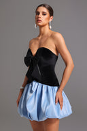 Vla Strapless Deep-V Mini Dress
