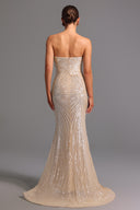 Kori Strapless Diamond Sequins Maxi Dress