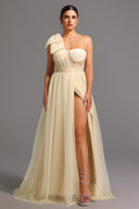 Suku One Shoulder Bow Maxi Dress