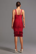 Loretta Sleeveless Tassel Bandage Mini Dress