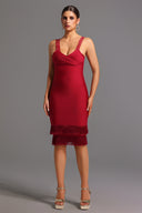 Loretta Sleeveless Tassel Bandage Mini Dress