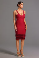 Loretta Sleeveless Tassel Bandage Mini Dress