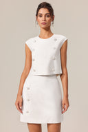 Zerasa Round Neck Sleeveless Top And Skirt Two-Piece Set