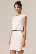 Zerasa Round Neck Sleeveless Top And Skirt Two-Piece Set