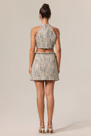 Heisel Round Neck Sleeveless Top And Skirt Two-Piece Set