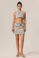 Heisel Round Neck Sleeveless Top And Skirt Two-Piece Set