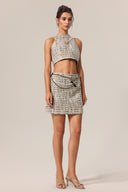 Heisel Round Neck Sleeveless Top And Skirt Two-Piece Set