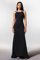 Hedar Sleeveless Backless Sequins Maxi Dress