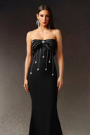 Wanie Sleeveless Diamond Bandage Maxi Dress
