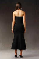 Niavia Sleeveless  V-Neck Diamond Fish Tail Bandage Maxi Dress