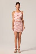Mlisa Sleeveless Folds Top And Skirt Two-Piece Set