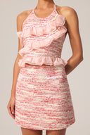 Mlisa Sleeveless Folds Top And Skirt Two-Piece Set