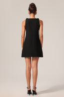 Sophia Round Neck Sleeveless Flowers Mini Dress