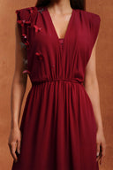 Wyomia Sleeveless V-Neck Butterfly Fold Maxi Two Piece Set