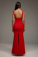 Meryl Halter Elmaslı Maxi Elbise