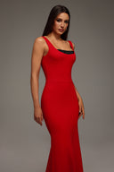 Meryl Halter Elmaslı Maxi Elbise