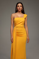 Olapa One Shoulder Slit Maxi Dress