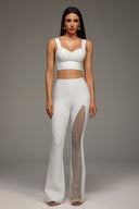 Ziska Sleeveless Hollow Out Concatenate Bandage Two Piece Set