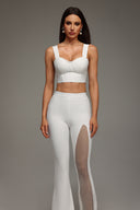 Ziska Sleeveless Hollow Out Concatenate Bandage Two Piece Set