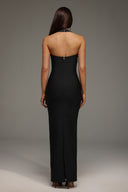 Meryl Halter Diamond Maxi Dress