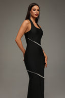 Meryl Halter Diamond Maxi Dress
