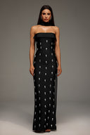 Nadja Sleeveless Diamond Bunting Bandage Maxi Dress